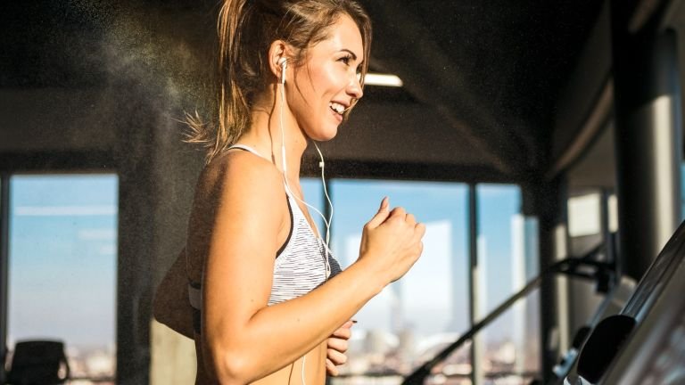 Woman on treadmill