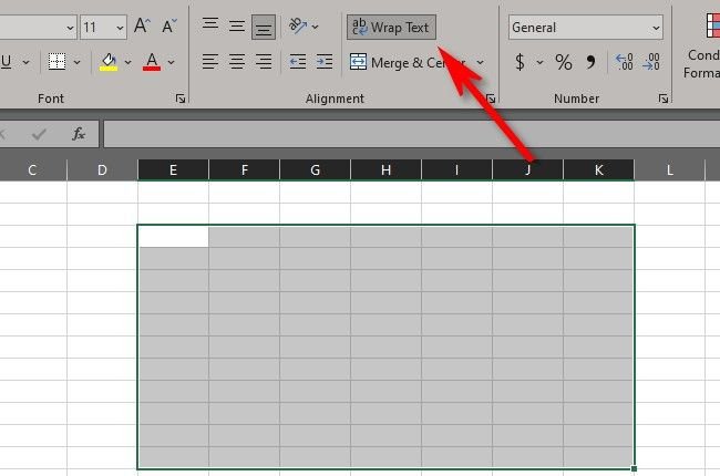 Click on wrap text in the ribbon.